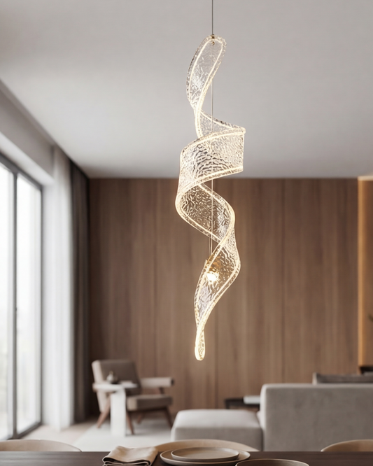 Twisted Wave Glow Pendant Light