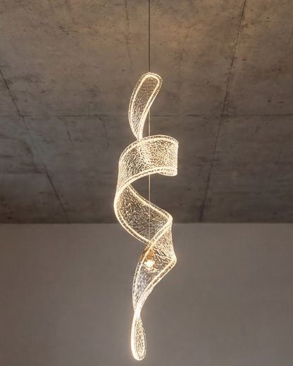 Twisted Wave Glow Pendant Light