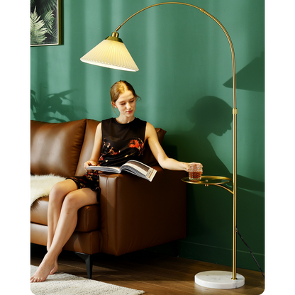 The Bay Area Arc Shaped Floor Lamp and Accent Table ( With Wireless Charging Table)