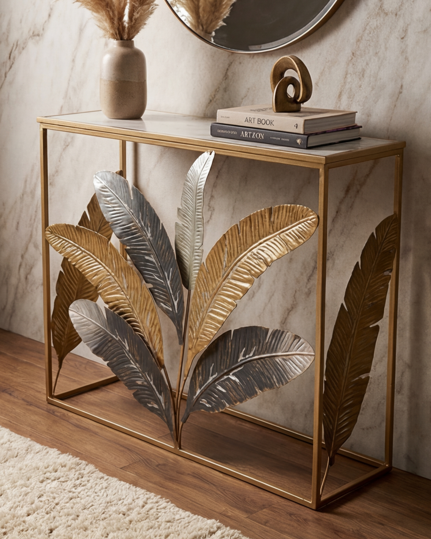 Luxe Palm Harmony Console Table