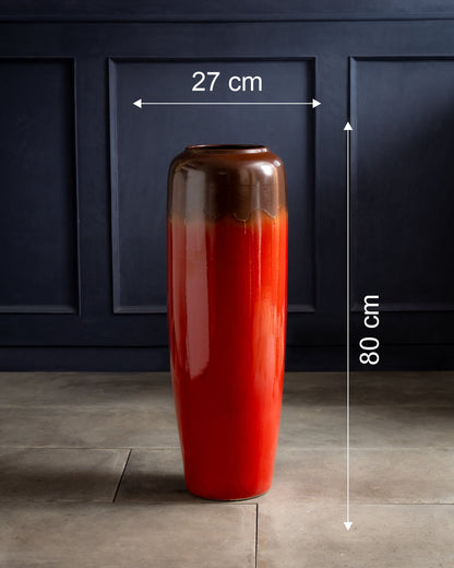Crimson Ombre Floor Vase - Large