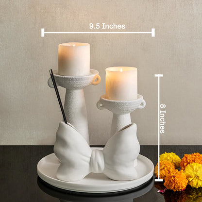 Chic Bow Candle Stand & Decorative Vase & Item for Home Decoratioin