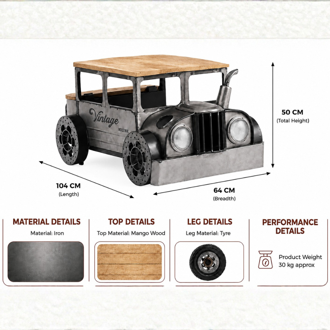 Vintage Car Living Room Coffee Table