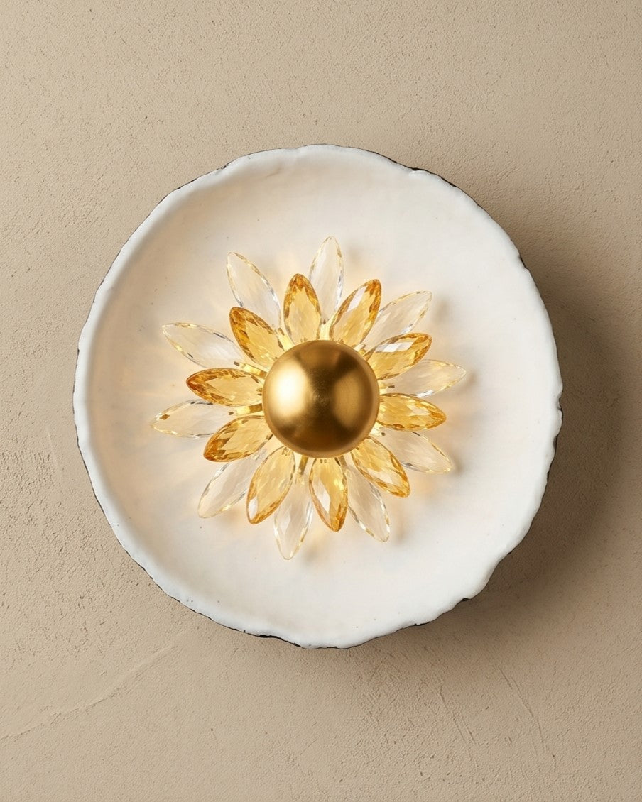 Floral Radiance Wall Light - White