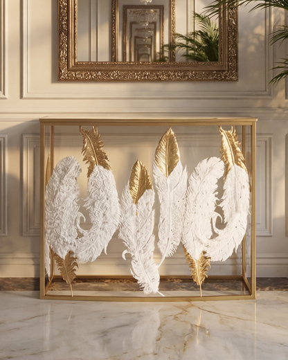 Ivory Plume Luxe Console Table