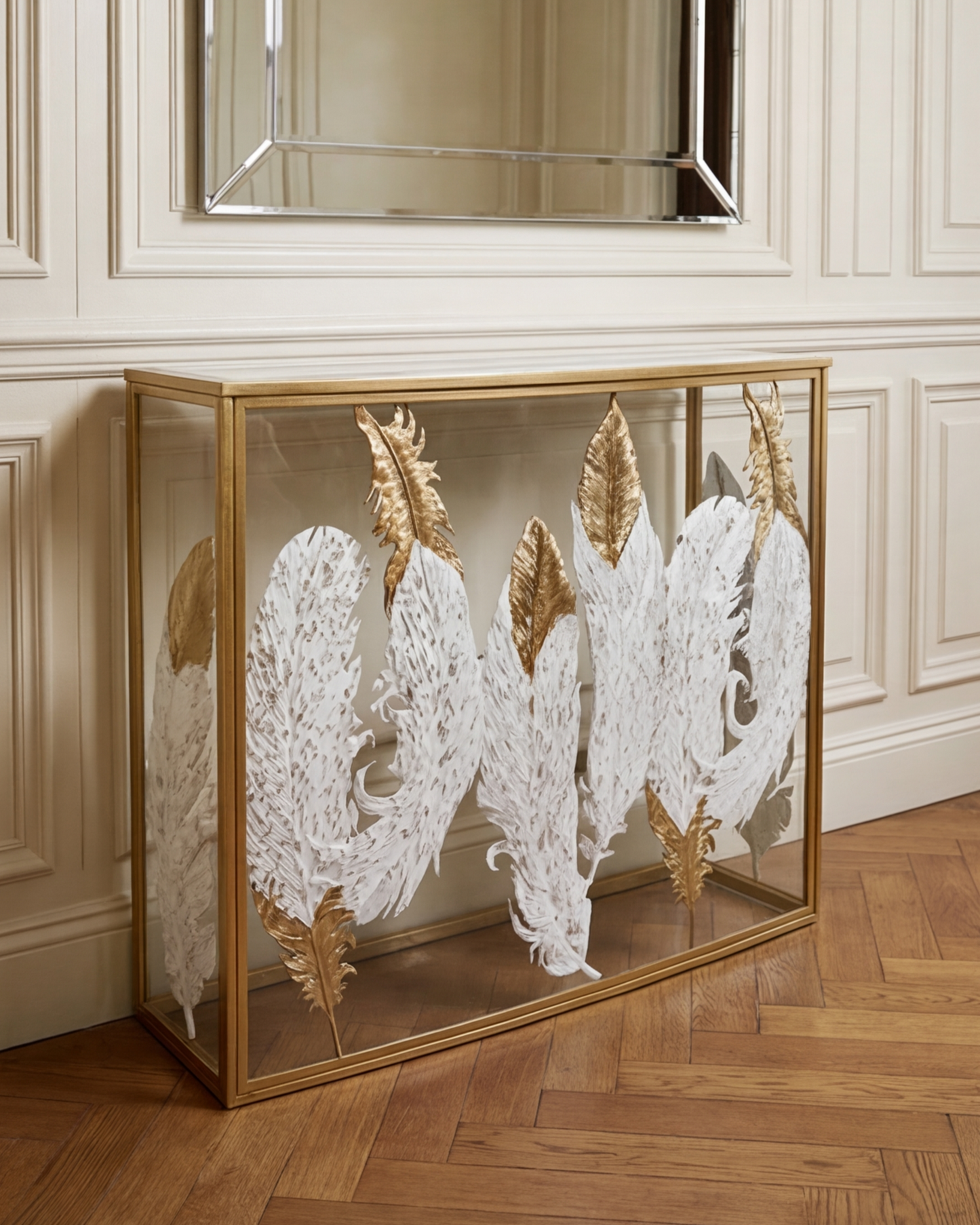 Ivory Plume Luxe Console Table