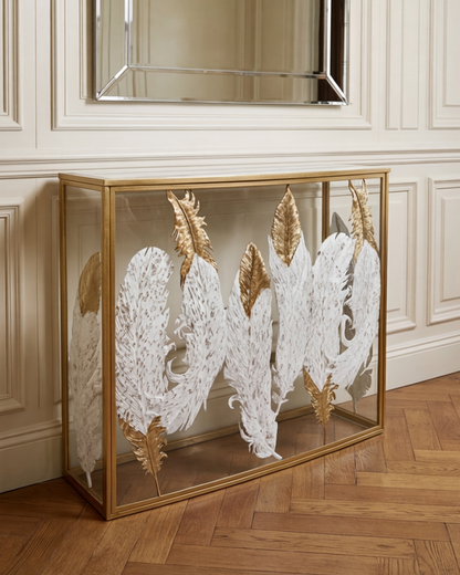 Ivory Plume Luxe Console Table