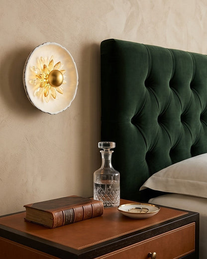 Floral Radiance Wall Light - White
