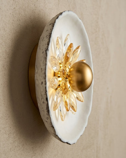Floral Radiance Wall Light - White