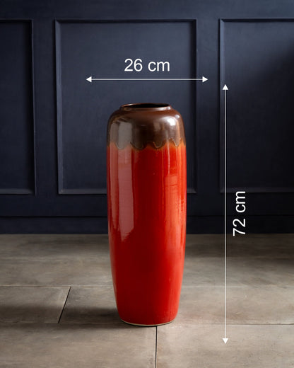 Crimson Ombre Floor Vase - Small
