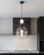 Glass Orb Stem Pendant Light