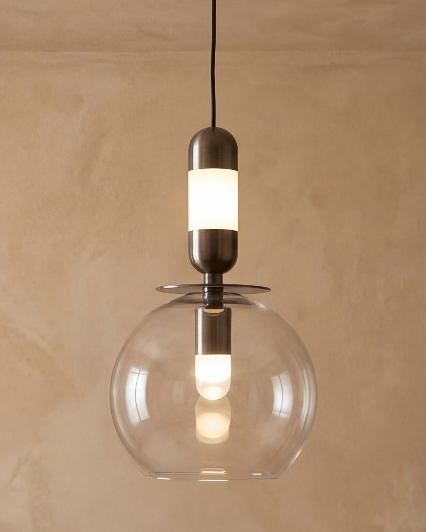 Glass Orb Stem Pendant Light
