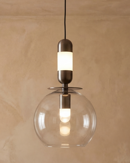 Glass Orb Stem Pendant Light