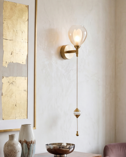 Halo Drop Elegance Wall Light - Amber