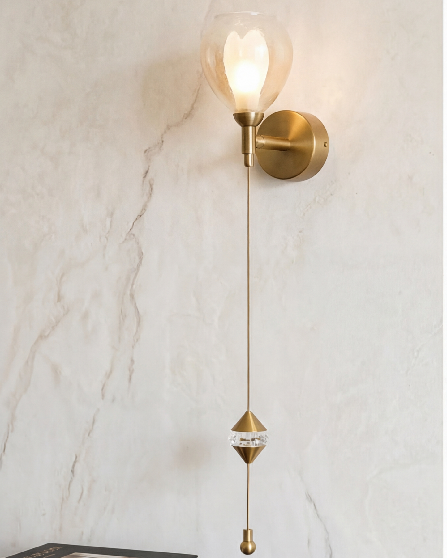 Halo Drop Elegance Wall Light - Amber