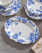 Blue & White Floral Elegance Platter