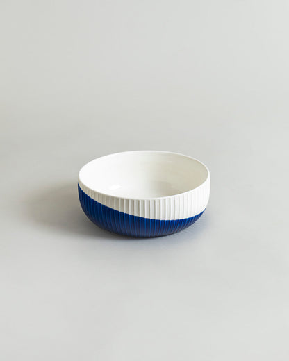 Ridge Line Serving Bowl - Blue