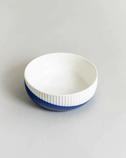 Ridge Line Serving Bowl - Blue