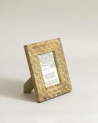 Moroccan Diamond Pattern Photo Frame
