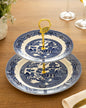 Blue Willow Heritage 2-Tier Cake Stand
