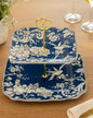 Royal Blue Floral 2-Tier Cake Stand