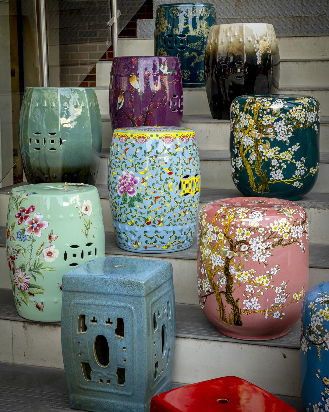 Sky Blossom Garden Stool