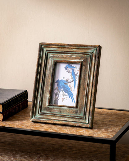 Vintage Teal Distressed Photo Frame