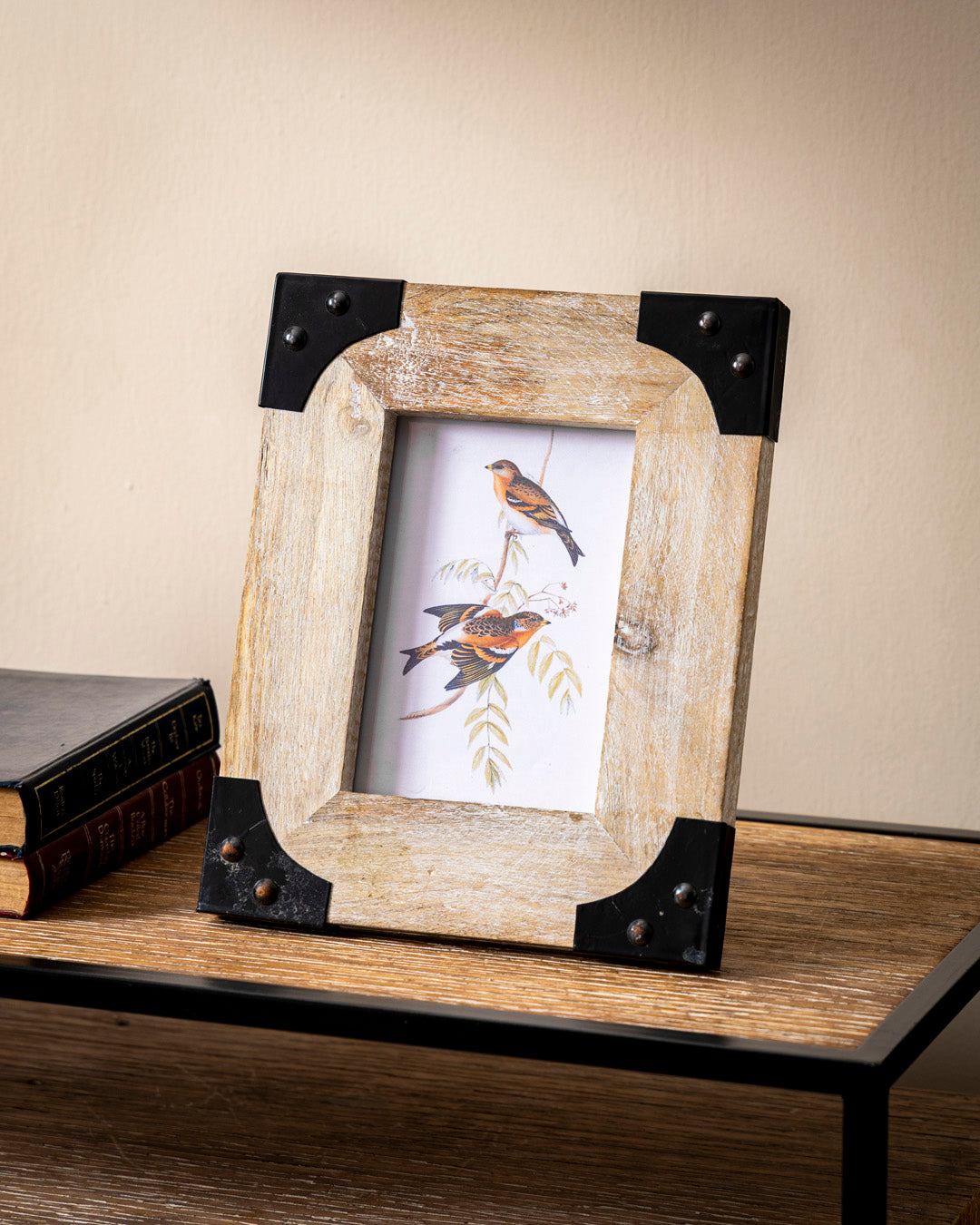 Rustic Iron Corner Photo Frame