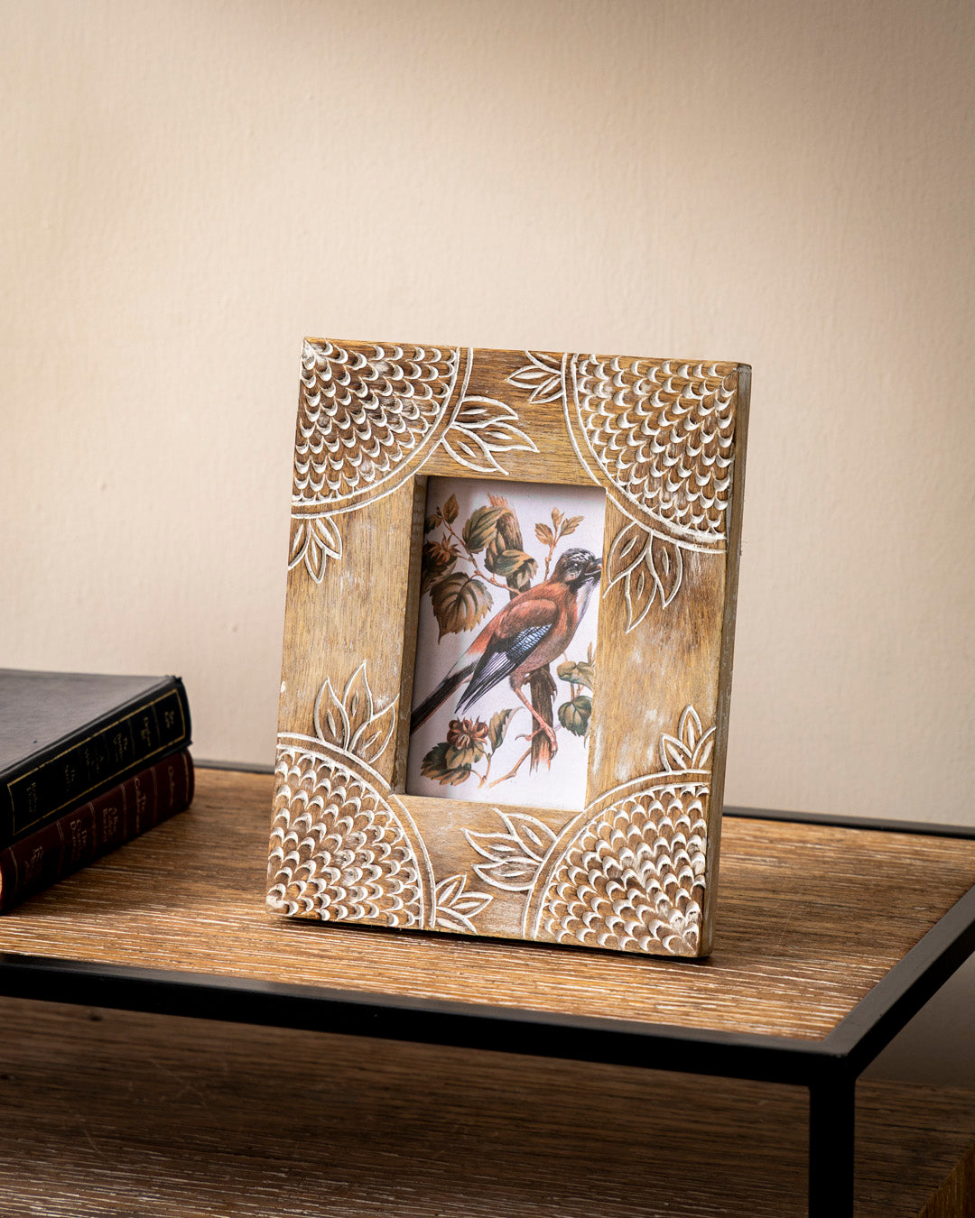 Bohemian Floral Carved Photo Frame