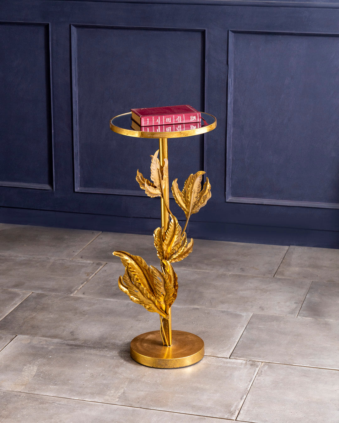 Golden Leaf Accent Table