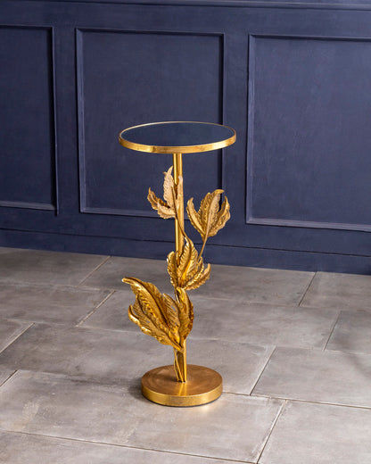 Golden Leaf Accent Table