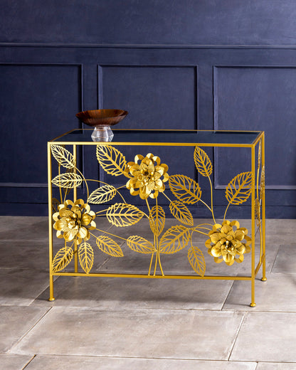 Golden Garden Console Table - Medium