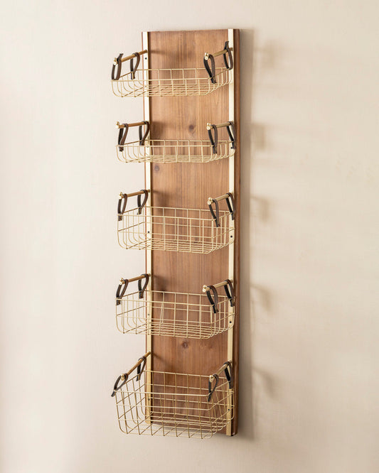 Harvest Basket Wall Organizer