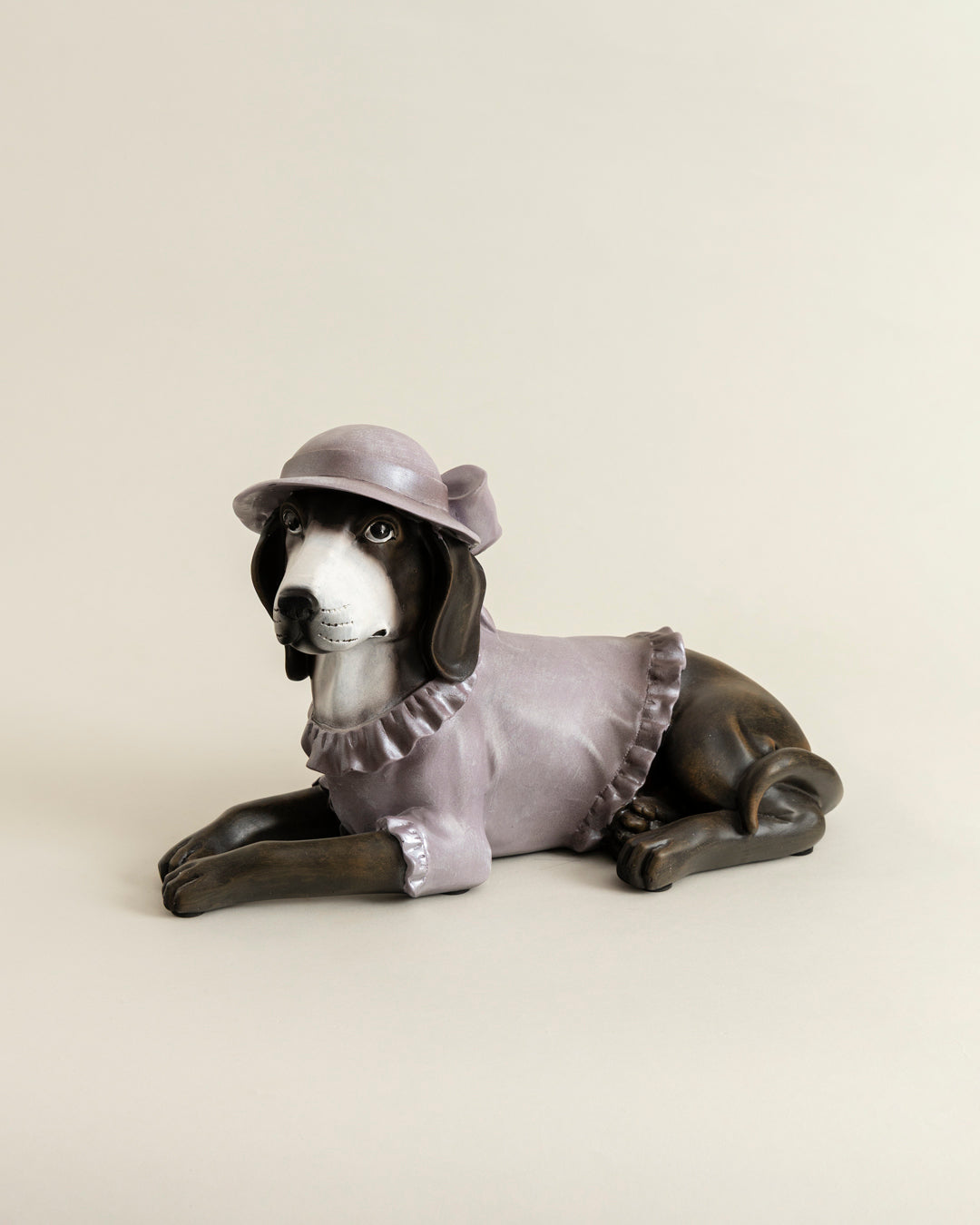 Charming Pet Decorative Dog Figurine - Purple