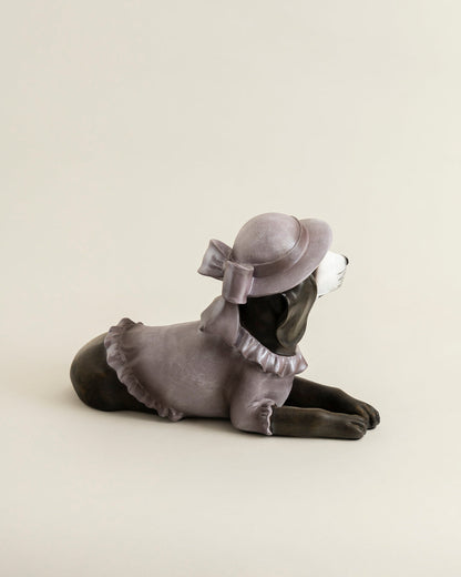 Charming Pet Decorative Dog Figurine - Purple
