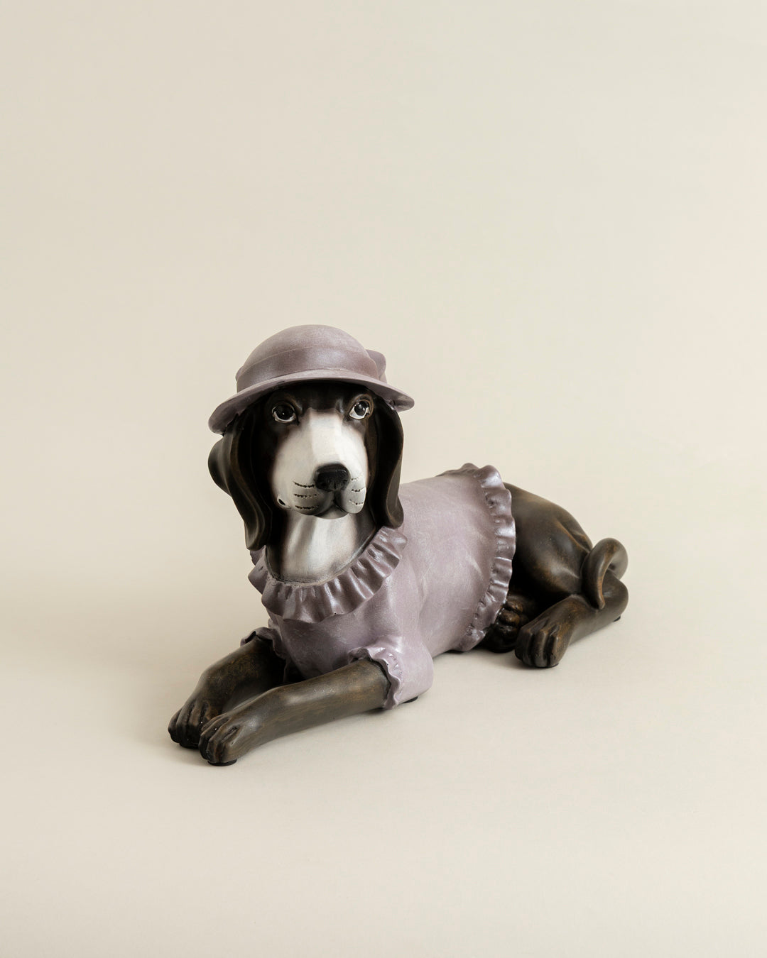 Charming Pet Decorative Dog Figurine - Purple