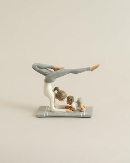 Mother Child Balance Yoga Figurine