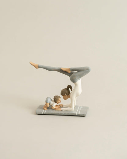 Mother Child Balance Yoga Figurine