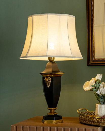 Midnight Crest Brass Accent Table Lamp