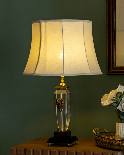 Crystal Crest Brass Accent Table Lamp