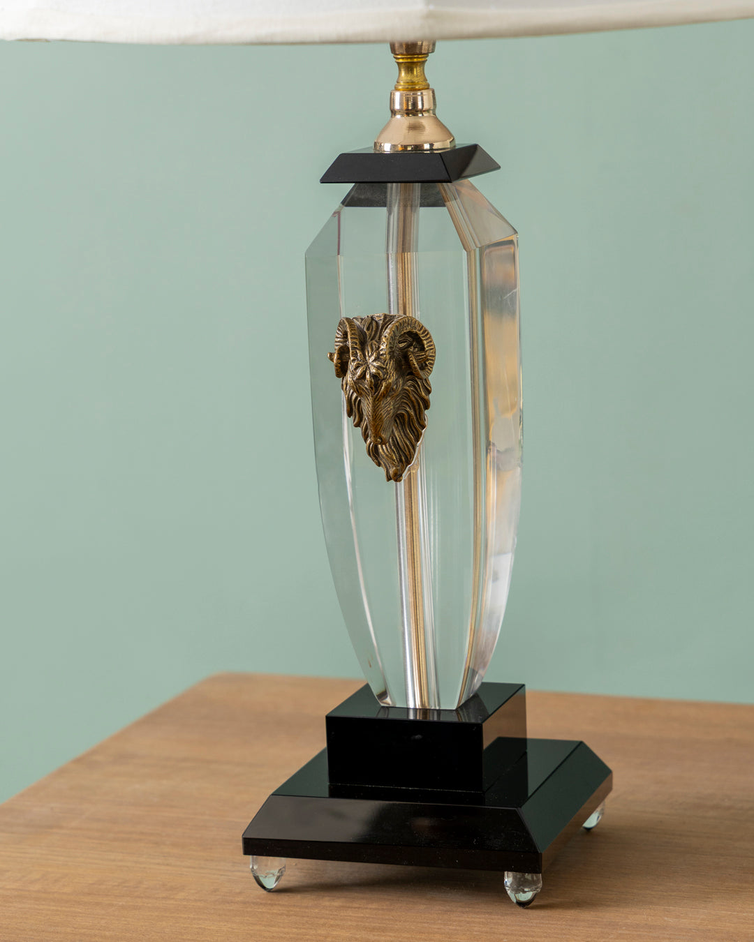 Crystal Crest Brass Accent Table Lamp