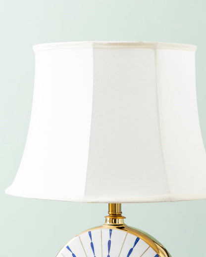 Azure Sunburst Disc Table Lamp