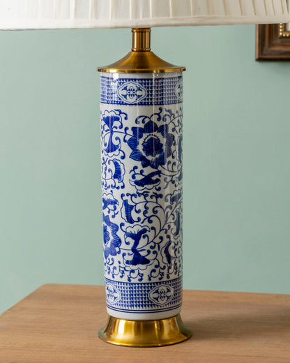 Royal Blue Column Table Lamp
