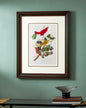 Summer Red Bird Print "24x30" Inches