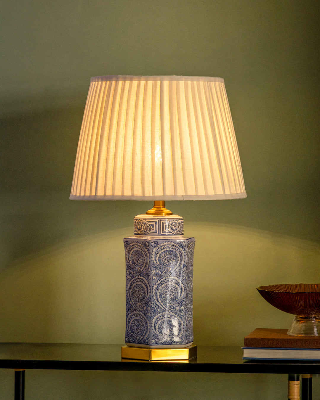 Royal Blue Mosaic Table Lamp - Small