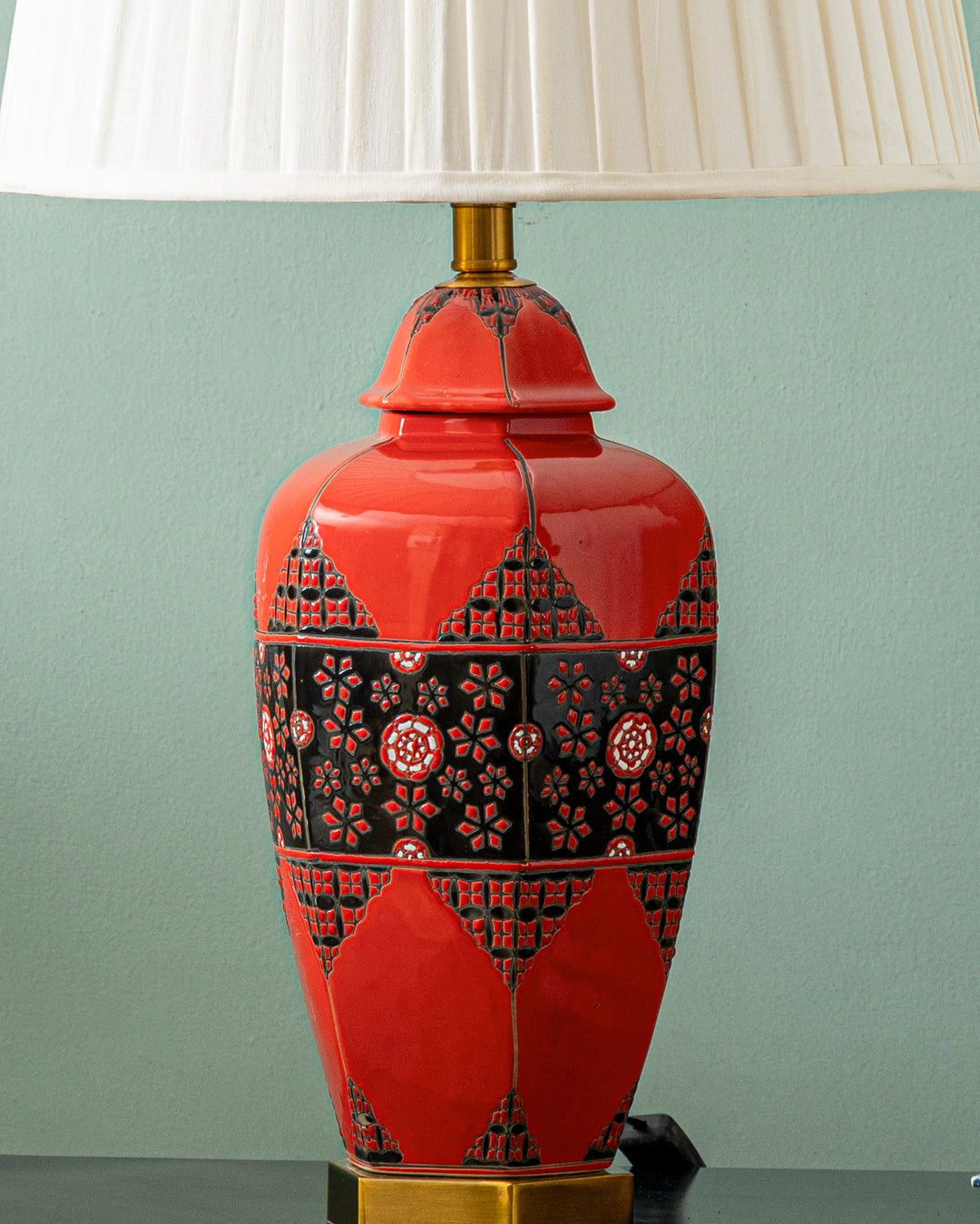 Ruby Heritage Mosaic Table Lamp