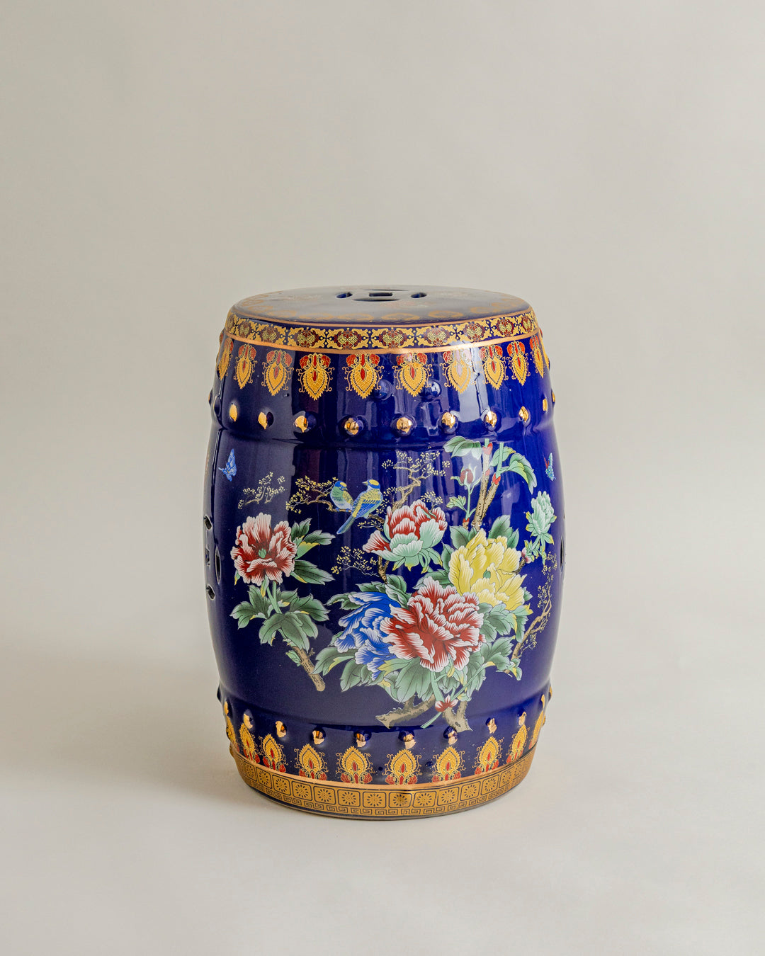 Royal Midnight Bloom Garden Stool