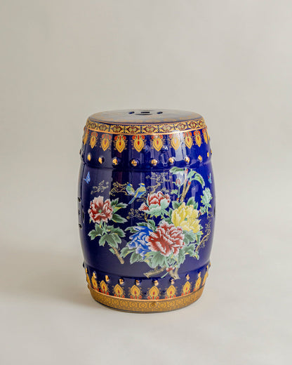 Royal Midnight Bloom Garden Stool