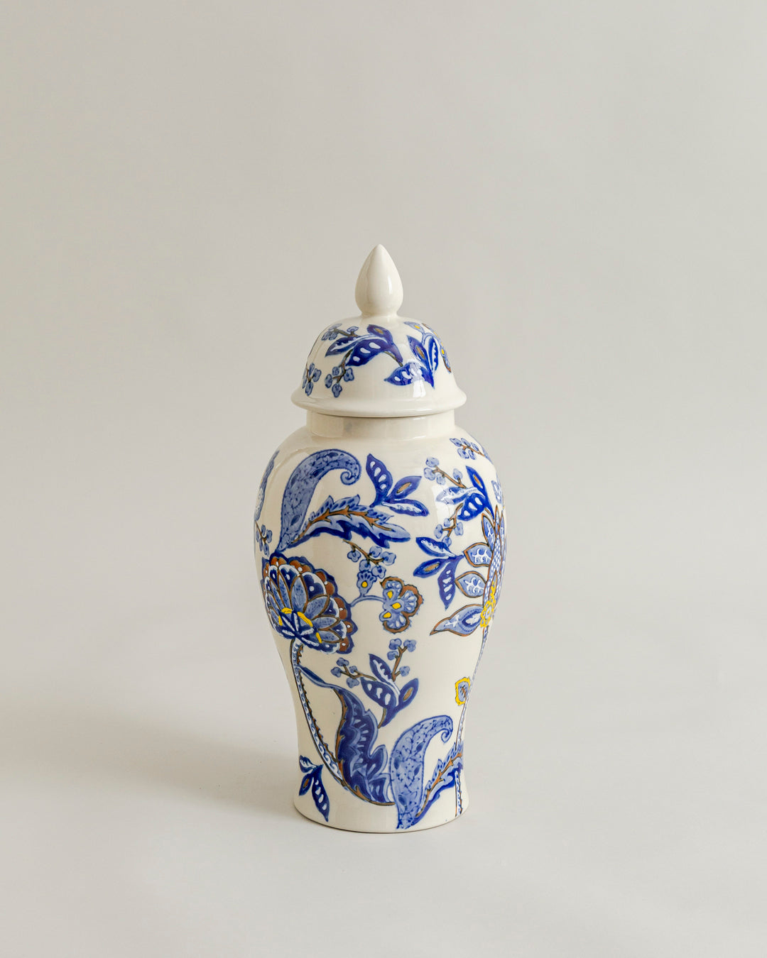 Royal Paisley Bloom Temple Jar - 47 cm
