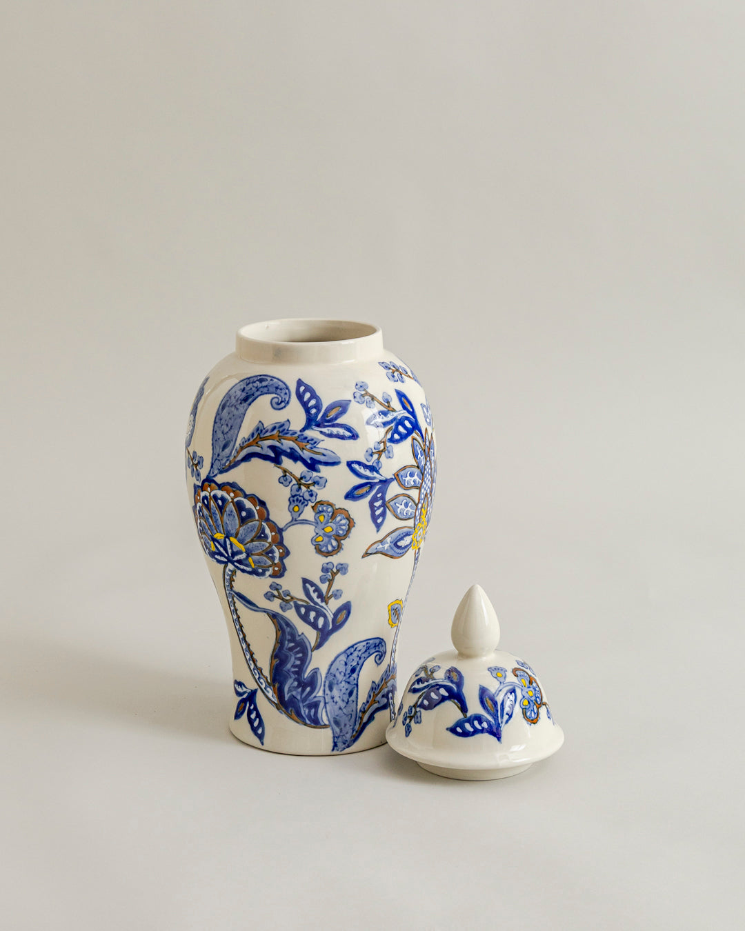 Royal Paisley Bloom Temple Jar - 47 cm